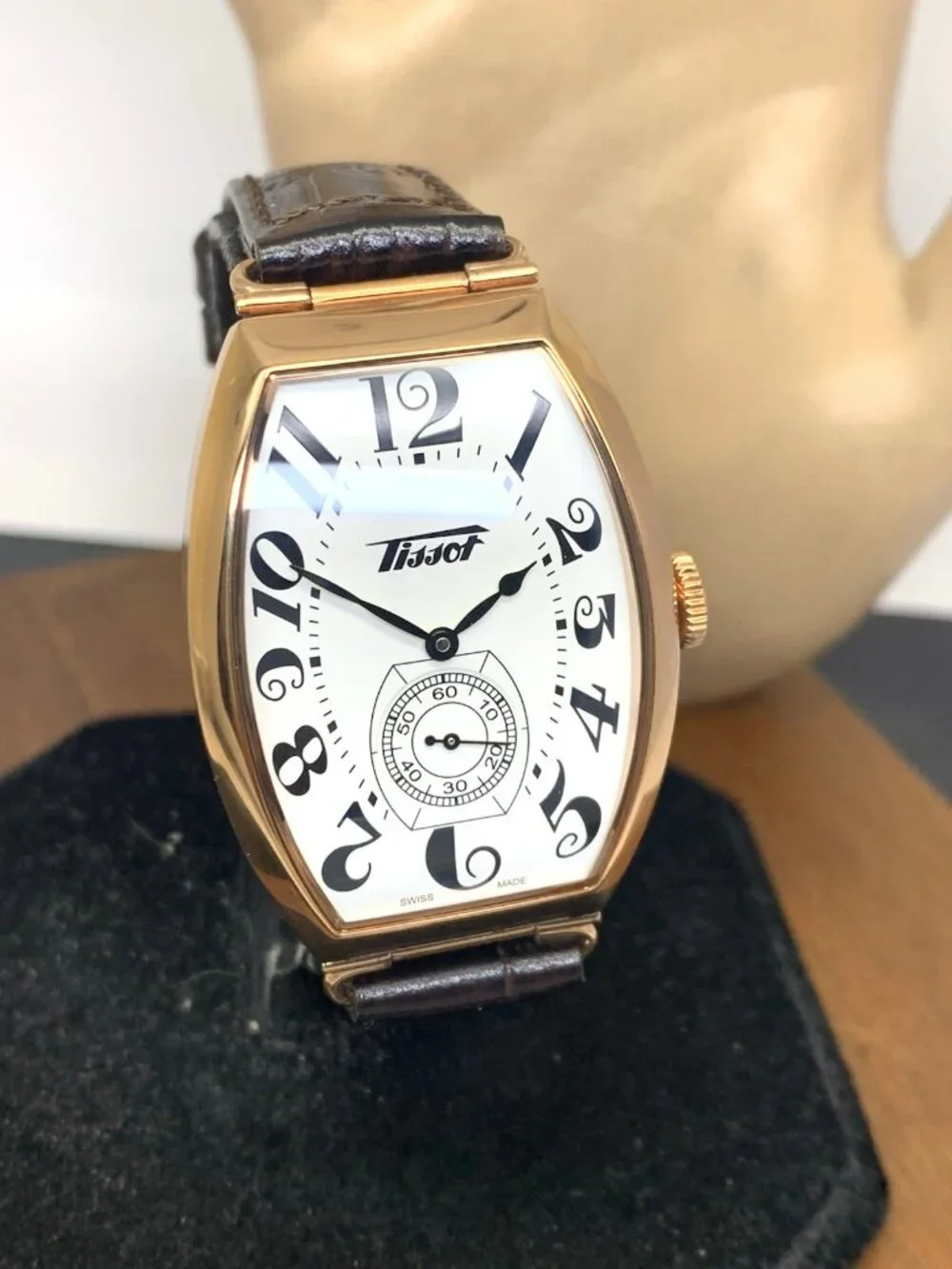 Tissot Heritage Watch T1285053601200 Swiss Hand Wind White Dial Brown Leather